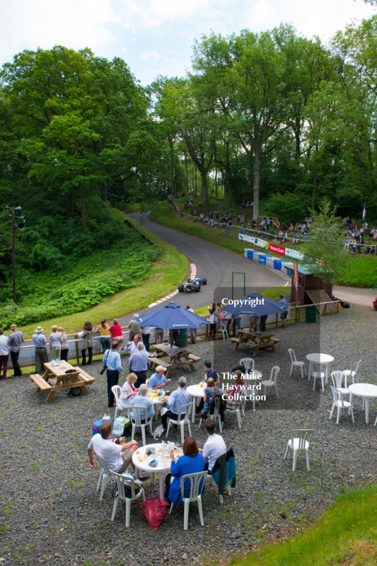 Spectators at the esses, Shelsley Walsh Hill Climb, June 1st 2014. 