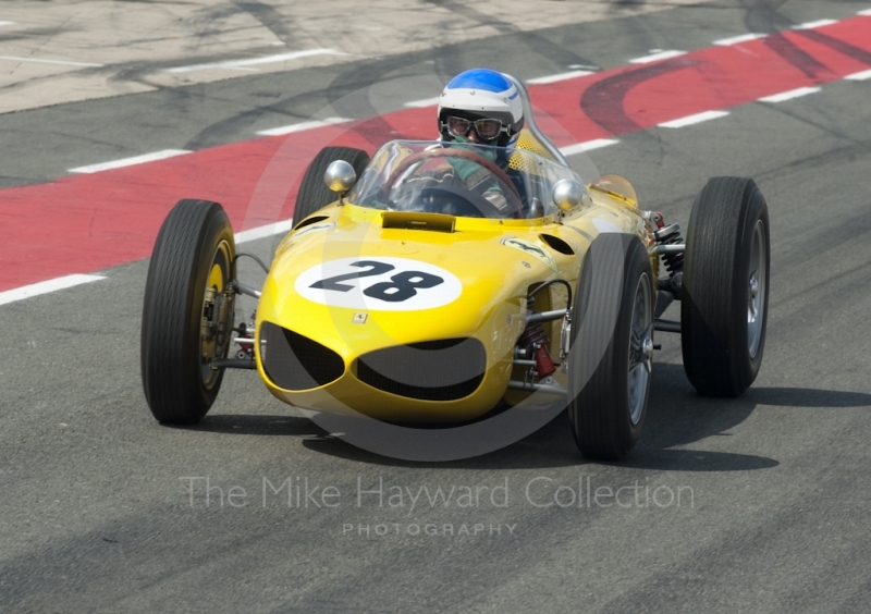 Iain Rowley, 1961 Ferrari 156 in the pit lane, Silverstone Classic 2010