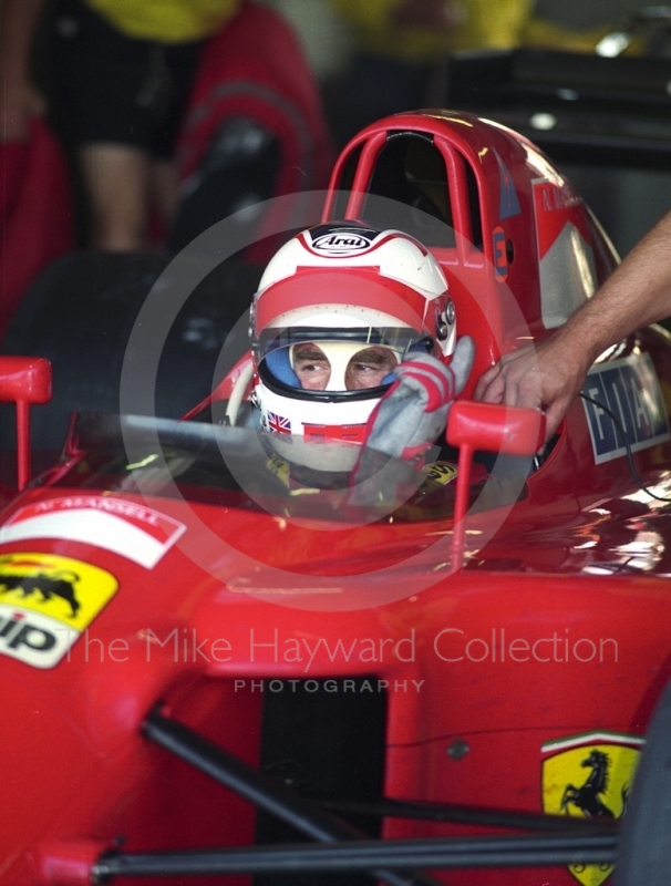 Nigel Mansell, Ferrari 641, Silverstone, British Grand Prix 1990.
