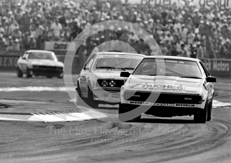 Win Percy, Team Toyota Supra, Trimoco British Saloon Car Championship race, British Grand Prix, Silverstone, 1983.
