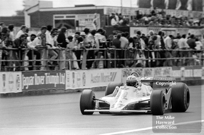 Alan Jones, WIlliams FW07, 1979 British Grand Prix, Silverstone.
