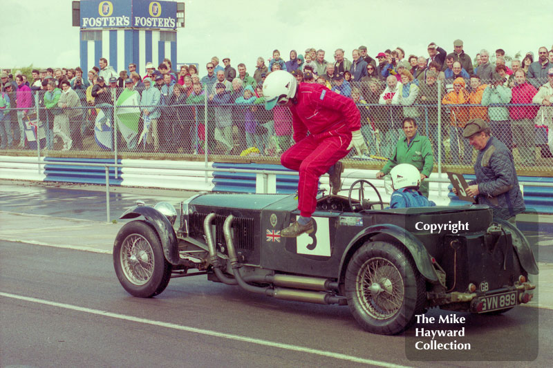 Bob Wood, Flavien Marcais, 1932 Invictor (GVN 899), Pre-War Sports Car Race, Coys International Historic Festival, July 1993, Silverstone.
