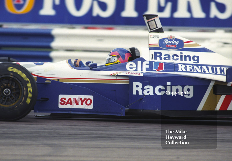 Jacques Villeneuve, Williams Renault FW18, Silverstone, British Grand Prix 1996.
