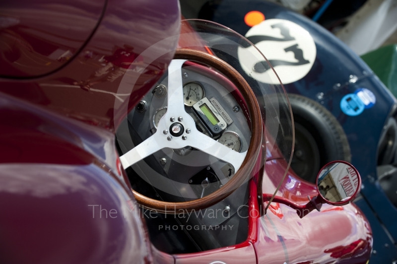 Maserati sports car cockpit, Silverstone Classic, 2010