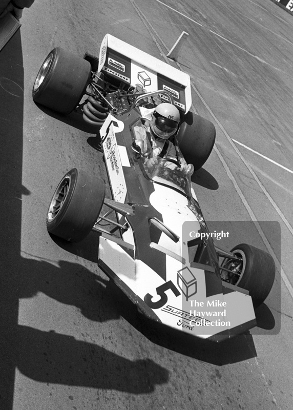 Alan Rollinson, Surtees DFV TS7, Silverstone International Trophy 1971.
