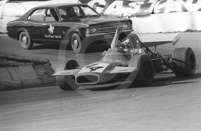 David Morgan, Edward Reeves Racing Brabham BT35-8, Mallory Park, Formula 2, 1972.
