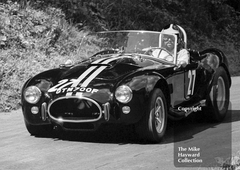 John Macklin, 7.0 AC Cobra (GTM 700F), Shelsley Walsh Hill Climb, June 1968.