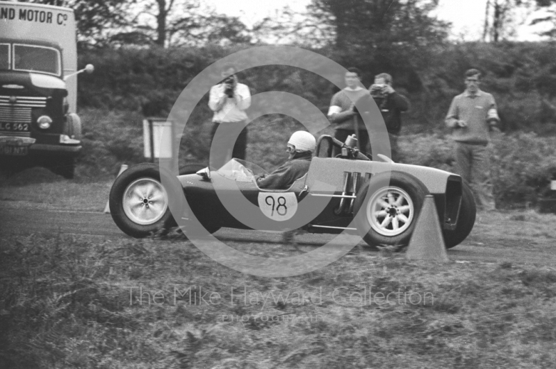 P Cottrell, Felday Daimler, Loton Park hill climb, 1964. 