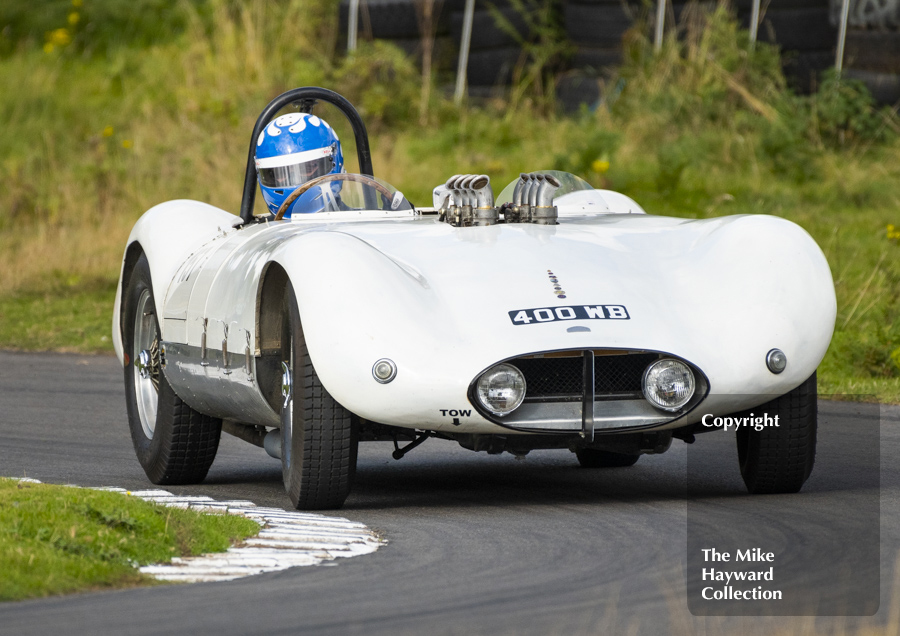 Oliver Tomlin, Chapman Mercury 3, rounds Museum Bend, September 26 2021, Loton Park hill climb.