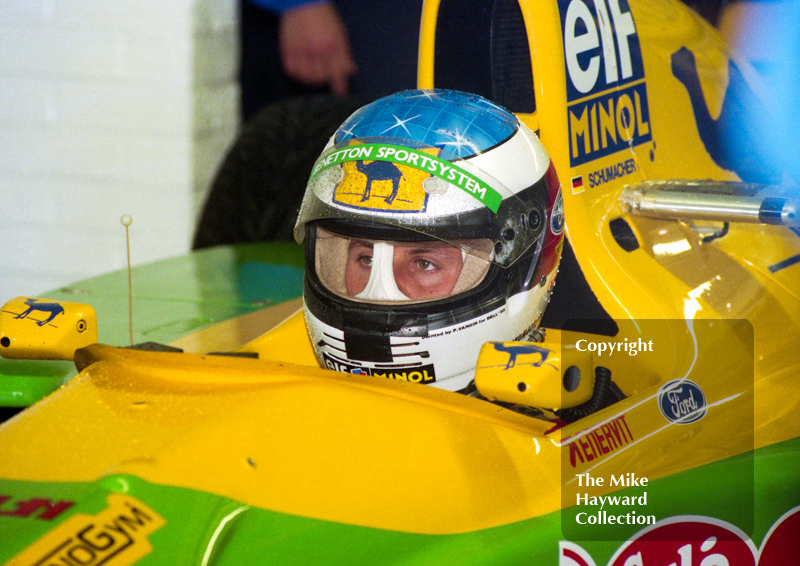 Michael Schumacher, Benetton B193B, Donington Park, Europea Grand Prix 1993.
