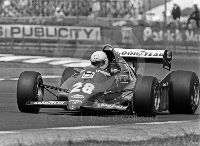 Rene Arnoux, Ferrari 126C3, finished 5th, British Grand Prix, Silverstone, 1983

