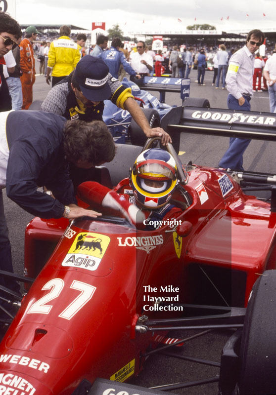 Michele Alboreto, Ferrari 156/85, V6, Silverstone, British Grand Prix, 1985.
