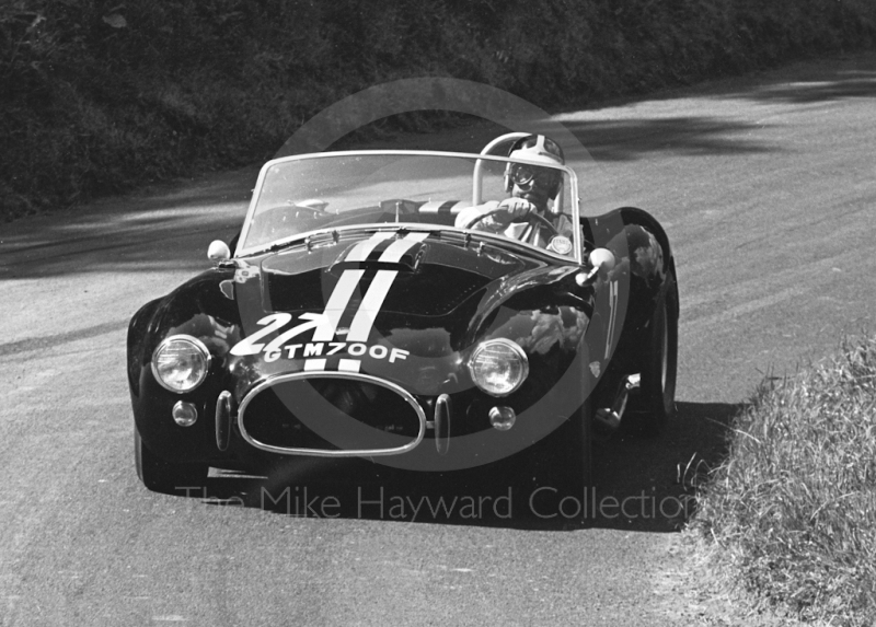 John Macklin, AC Shelby Cobra 7 litre, reg no GTM 700F, MAC Shelsley Walsh Hill Climb, June 1968