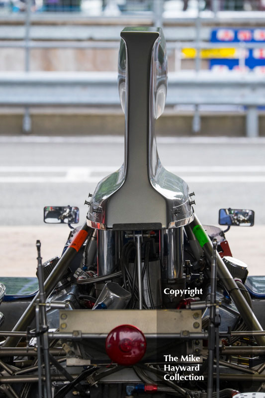 F5000 car in the pits, 2016 Gold Cup, Oulton Park.
