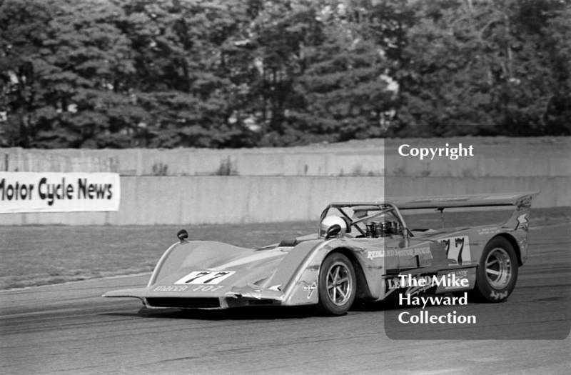 Ted Williams, Redland Motor House Can-Am March 707 Chevrolet, Atlantic Computer Historic GT Championship, Historic Championships Meeting, Donington Park, 1983.
