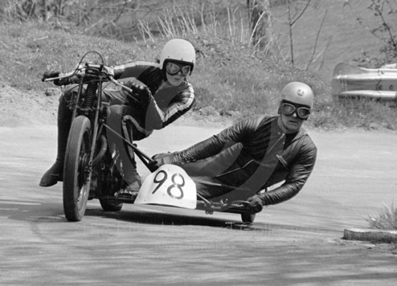 H Wilderspin and G Wilderspin, Matchless 500, 39th National Open meeting, Prescott Hill Climb, 1970.
