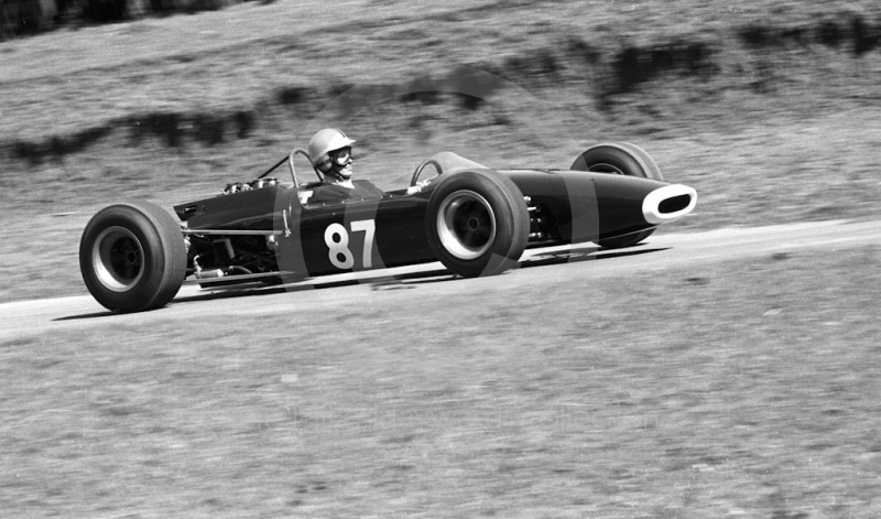 Roger Hickman, Brabham BT21B, Wills Trophy meeting, Prescott, May 1968, 2nd in class