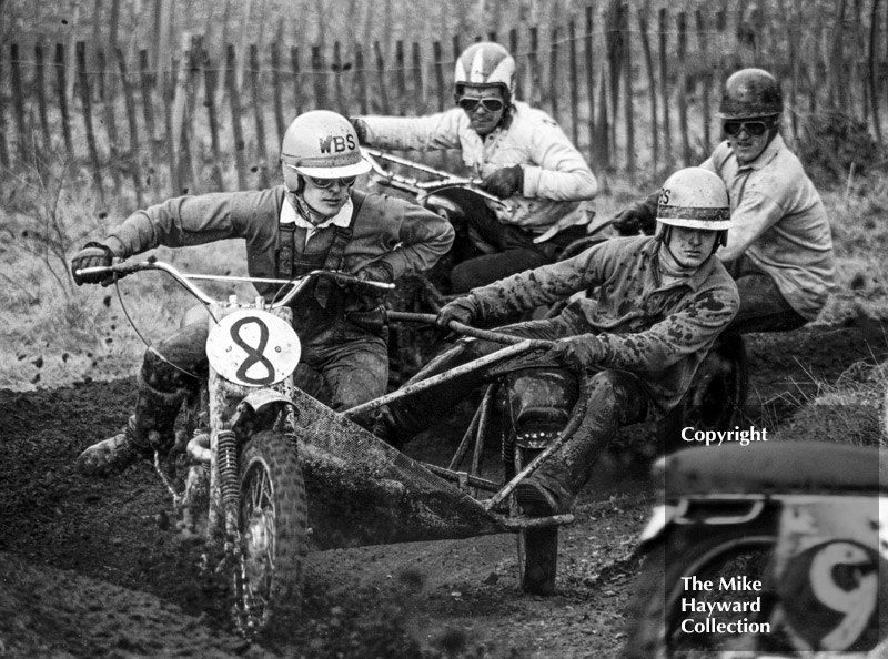 A Wilkins, WBS 650, ACU British Scramble Sidecar Drivers Championship, Hawkstone Park, 1969.
