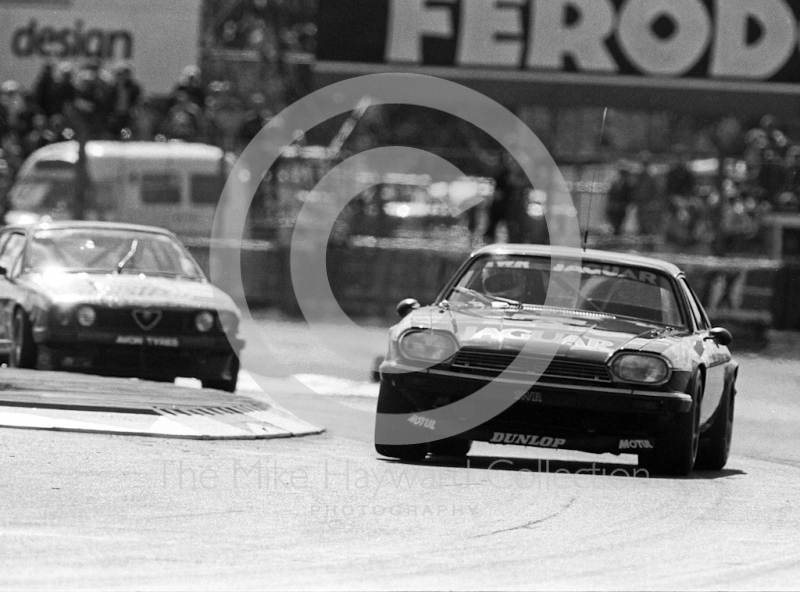 Win Percy, Jaguar XJS HE at Woodcote, Istel Tourist Trophy, European Touring Car Championship, Silverstone, 1984
