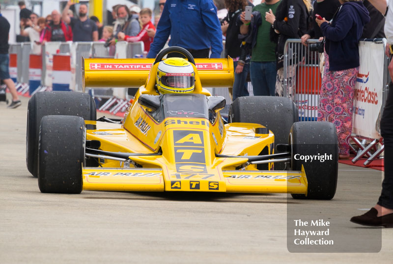 Christian Perrier, ATS HS01, FIA Masters Historic Formula 1, 2016 Silverstone Classic.
