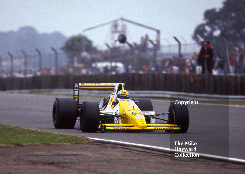 Pierluigi Martini, Minardi M189, Silverstone, 1989 British Grand Prix.