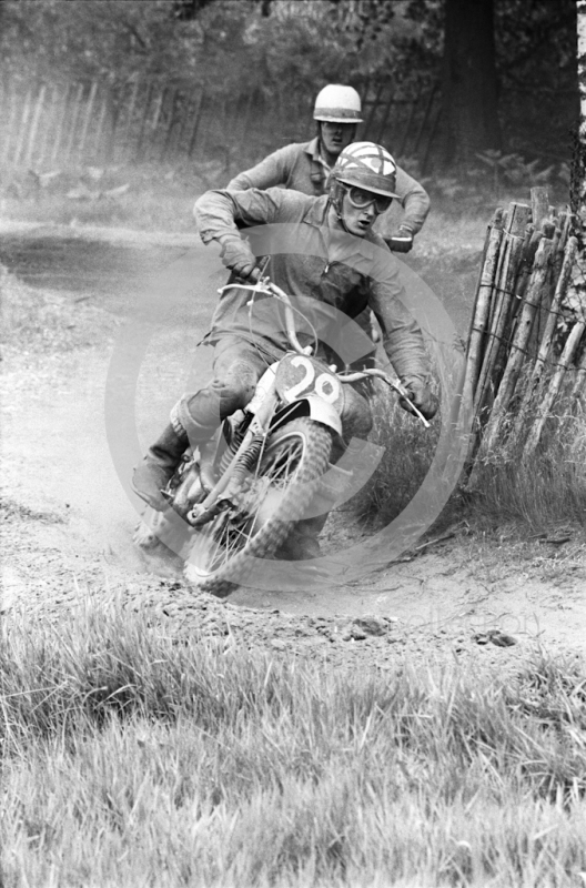 Solo riders, 1966 motocross meeting, Hawkstone.