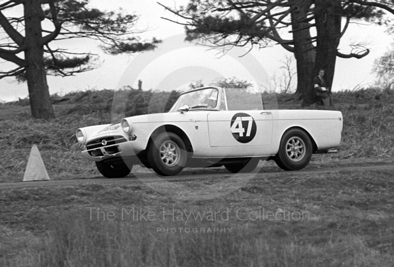 G Tyack, Sunbeam Tiger, sixth National Loton Park Speed Hill Climb, April 1965.