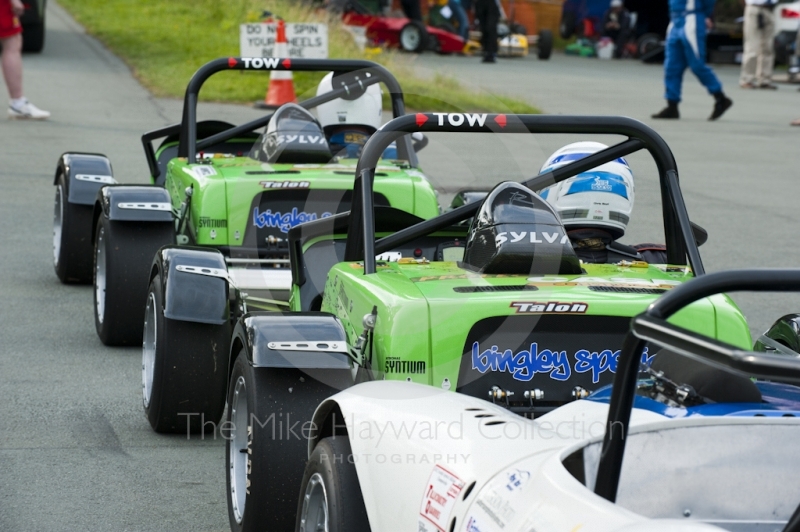 Malcolm MacKay and Chris Boyd, Sylva Riots, Hagley and District Light Car Club meeting, Loton Park Hill Climb, August 2012.