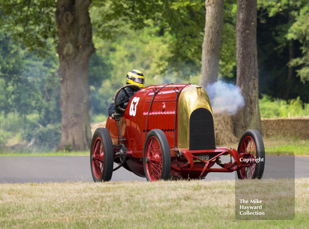 The Beast of Turin, Fiat S76, driven by Duncan Pittaway, Chateau Impney Hill Climb 2015.
