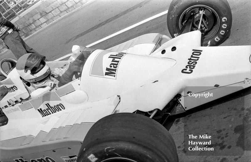 Patrick Tambay, Marlboro McLaren M28D, Silverstone, British Grand Prix 1979.
