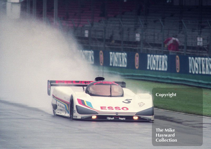 Mauro Baldi/Philippe Allio, Peugeot 905, Castrol BRDC Empire Trophy, World Sports Car Championship, Silverstone, 1991.