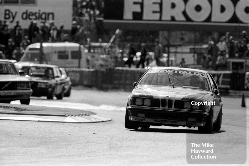 Umberto Grano/Siegfried Muller Jr, BMW 635, Silverstone, 1984 Istel Tourist Trophy.
