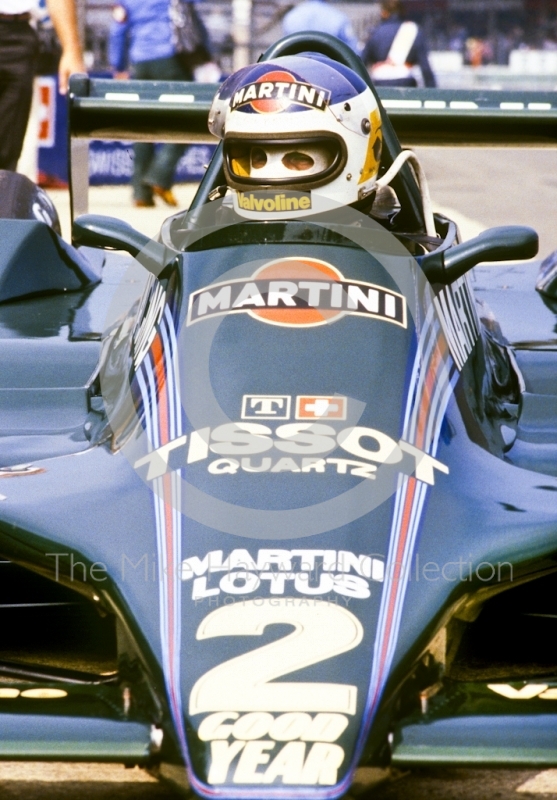 Carlos Reutemann, Martini Lotus 80, Silverstone, British Grand Prix 1979.
