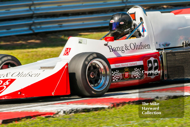 Mark Dwyer, F5000 March 742, Derek Bell Trophy, 2016 Gold Cup, Oulton Park.
