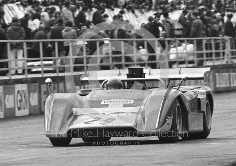Franz Pesch, Gelo Racing Team McLaren M8E Chevrolet 8.1, Silverstone, Super Sports 200 1972.
