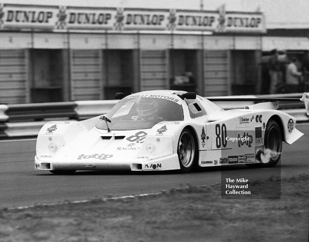 Martino Finotto/Carlo Facetti, Gianini Alba AR6, World Endurance Championship, 1985&nbsp;Grand Prix International 1000km meeting, Silverstone.
