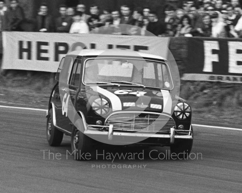 Warwick Banks, Mini Cooper S, Old Hall Corner, Oulton Park Spring Race Meeting, 1965
