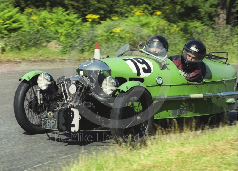 Roger Orford, Morgan SS, Hagley and District Light Car Club meeting, Loton Park Hill Climb, July 2000.