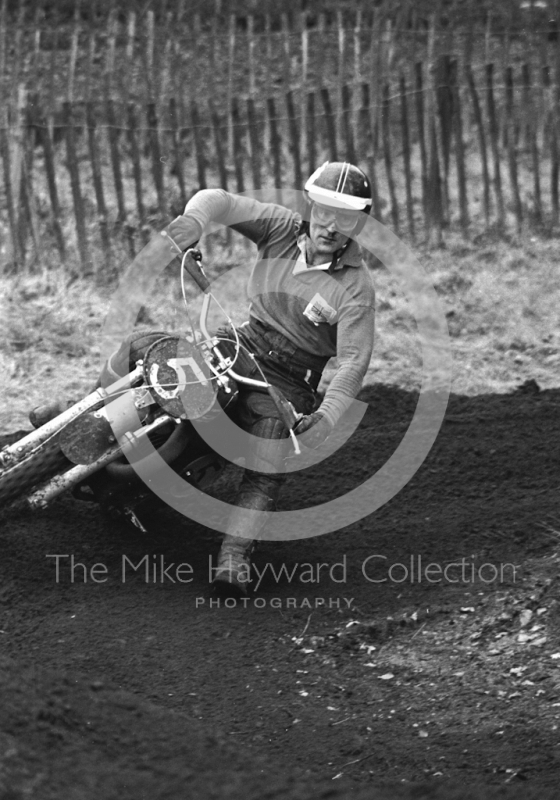 Alan Clough, Husqvarna 420, ACU British Scramble Sidecar Drivers Championship meeting, Hawkstone Park, 1969.