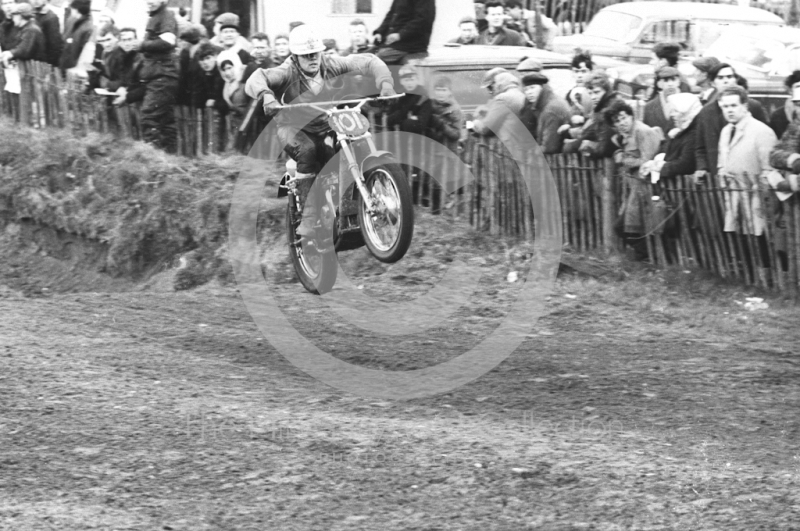 Airborne rider, 1966 ACU Championship meeting, Hawkstone.