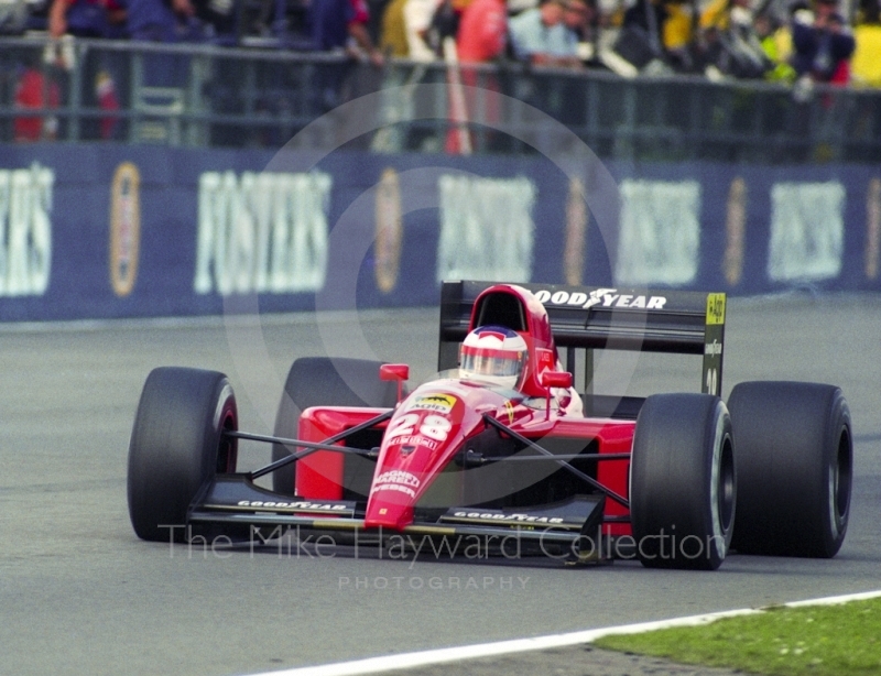 Jean Alesi, Ferrari 643, Silverstone, British Grand Prix 1991.
