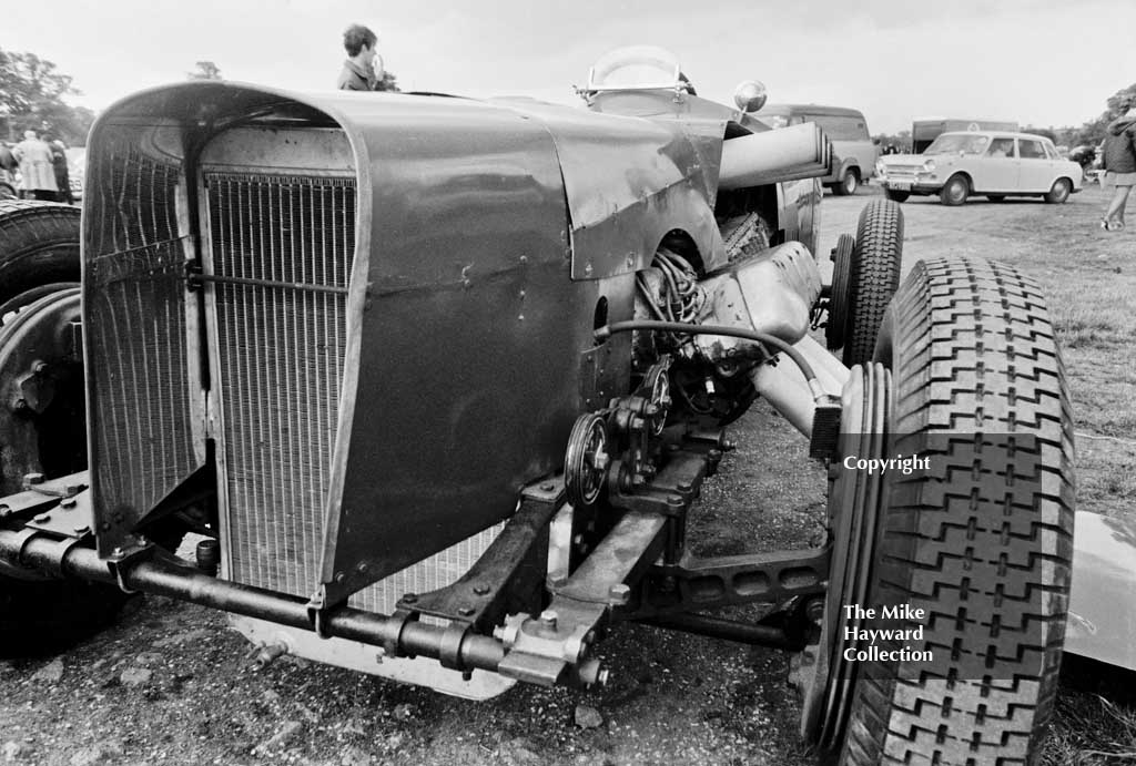 24 litre Napier Sunbeam in the paddock, 1969 VSCC Richard Seaman Trophies meeting, Oulton Park.
