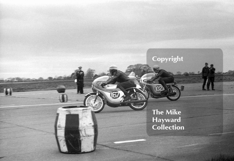Motorcycle action, 1963, Perton Airfield, South Staffordshire.