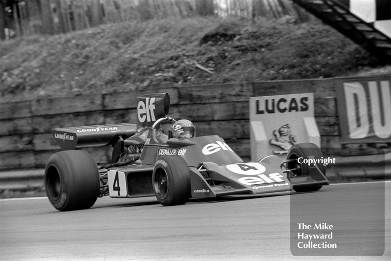 Patrick Depailler, Tyrrell 007, Brands Hatch, 1974 British Grand Prix.
