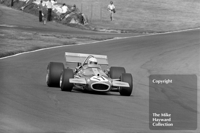 Jack Brabham, Brabham BT33, 1970 British Grand Prix, Brands Hatch.
