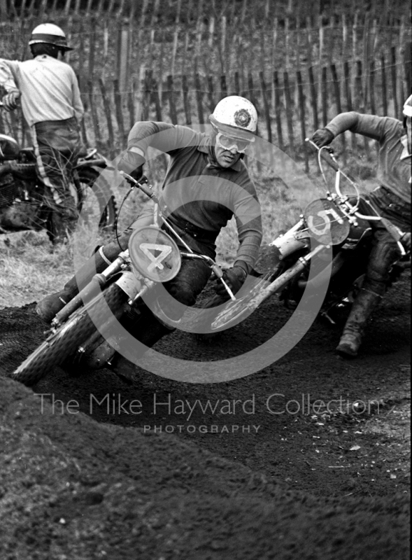 Jeff Smith, BSA 500, ACU British Scramble Sidecar Drivers Championship meeting, Hawkstone Park, 1969.