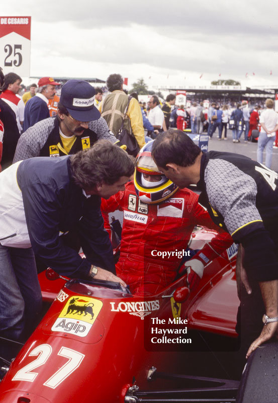 Michele Alboreto, Ferrari 156/85, V6, Silverstone, British Grand Prix, 1985.
