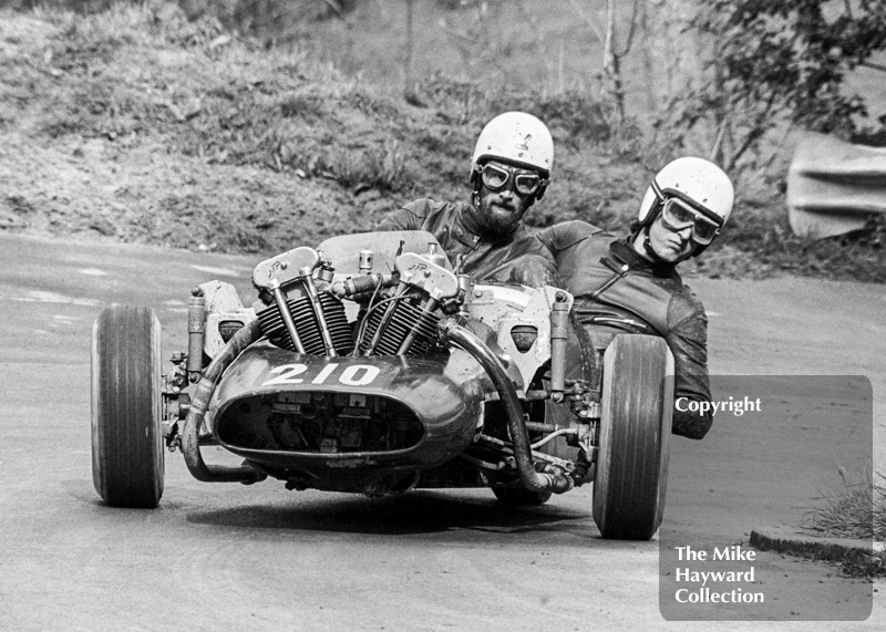 M Duncan and D Vernon, 998cc Halec JAP, 43rd National Open meeting, Prescott Hill Climb, 1972.
