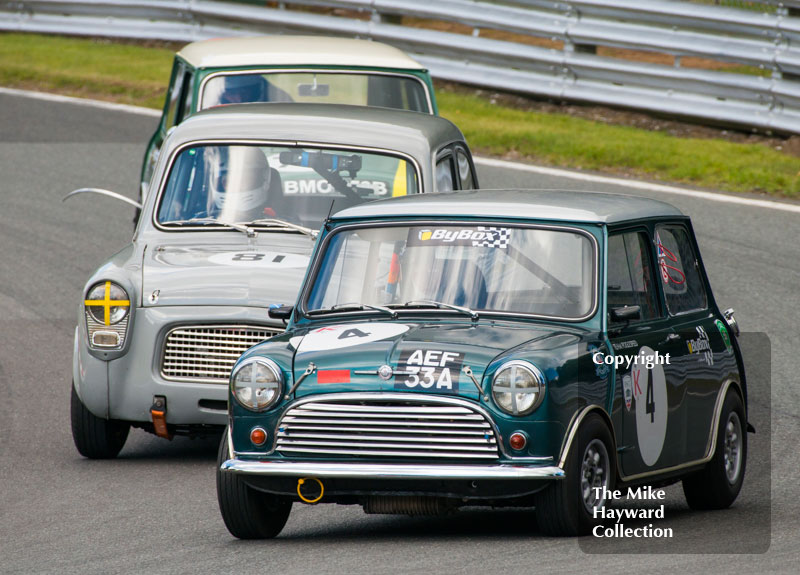 Will Dick, Morris Mini, Christopher Glaister, Ford Anglia 100E, HSCC Historic Touring Cars Race, 2016 Gold Cup, Oulton Park.
