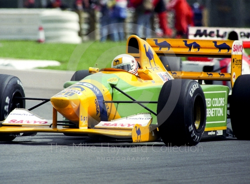 Martin Brundle, Benetton Cosworth B192 V8, 1992 British Grand Prix, Silverstone.
